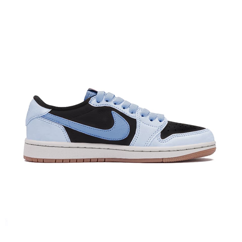 Ретро баскетбольные кроссовки Travis Scott x Air Jordan 1 Low "Blue Black" - изображение 2
