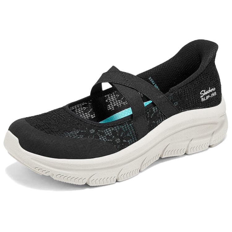 Skechers Modern D'Lux Ткань Платформа Туфли Мэри Джейн Женские Черные - изображение 2
