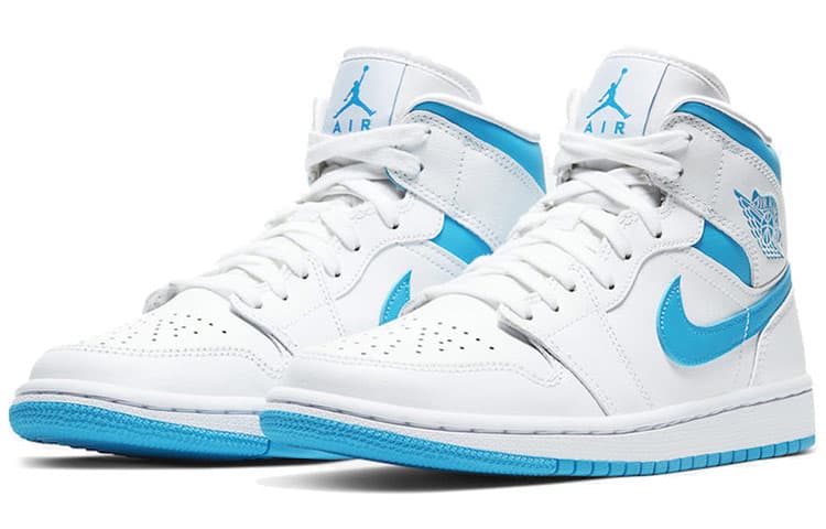 Ретро баскетбольные кроссовки Jordan Air Jordan 1 Mid "University Blue" - изображение 3