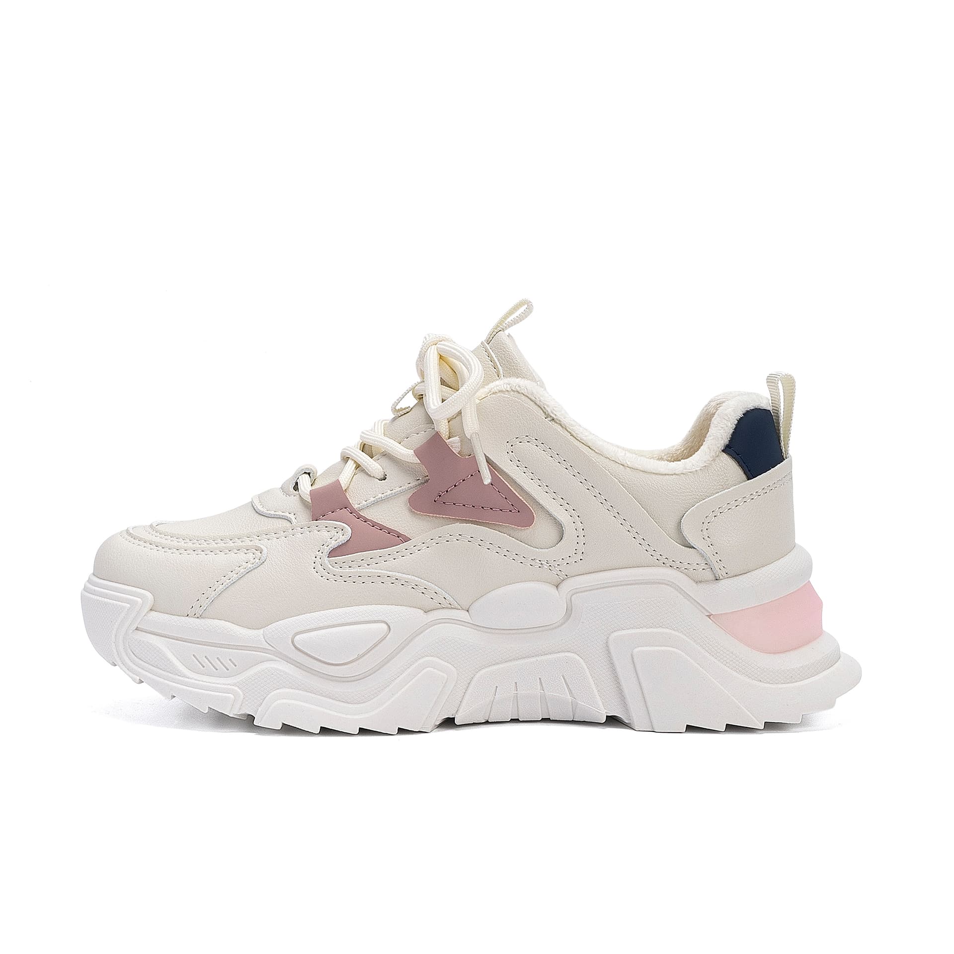 Кроссовки HUANQIU Синтетическая кожа устойчивая к истиранию увеличивающая высоту низкий топ кроссовки с толстой подошвой женские - изображение 1