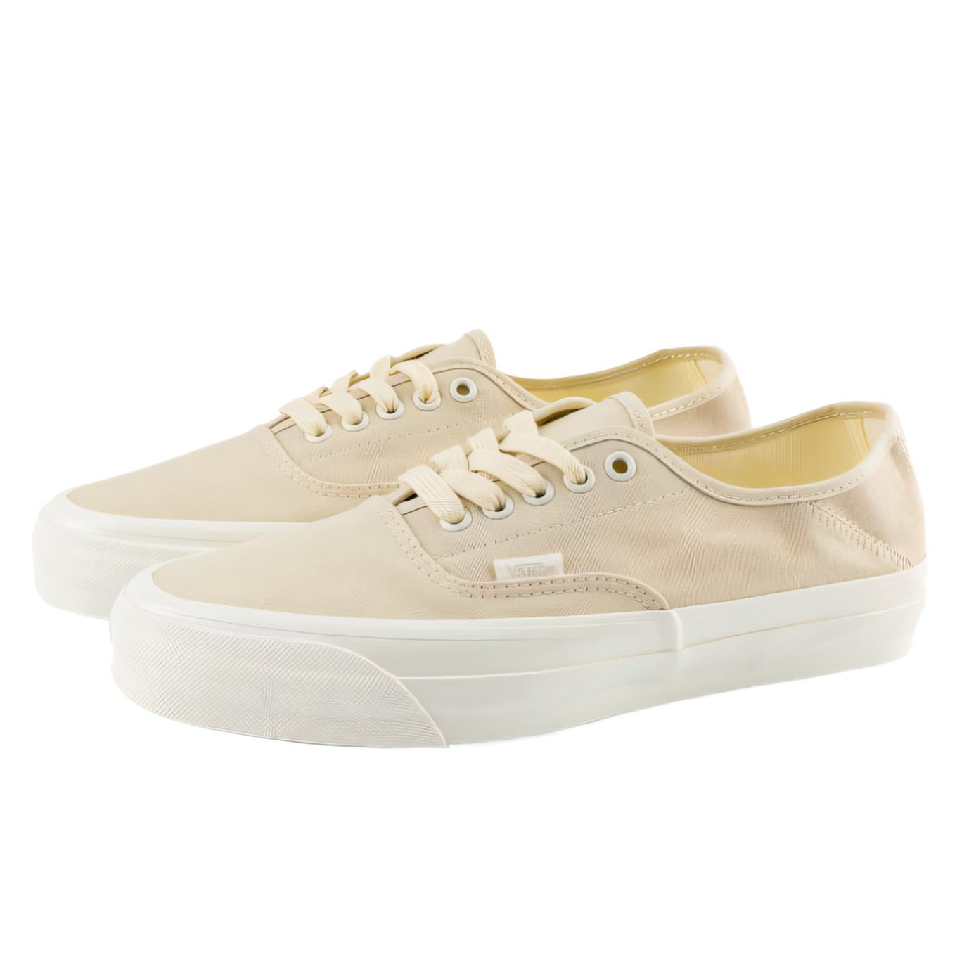 Кеды Vans Authentic 44 Устойчивые к истиранию Низкие Кеды Унисекс Бежевые - изображение 3