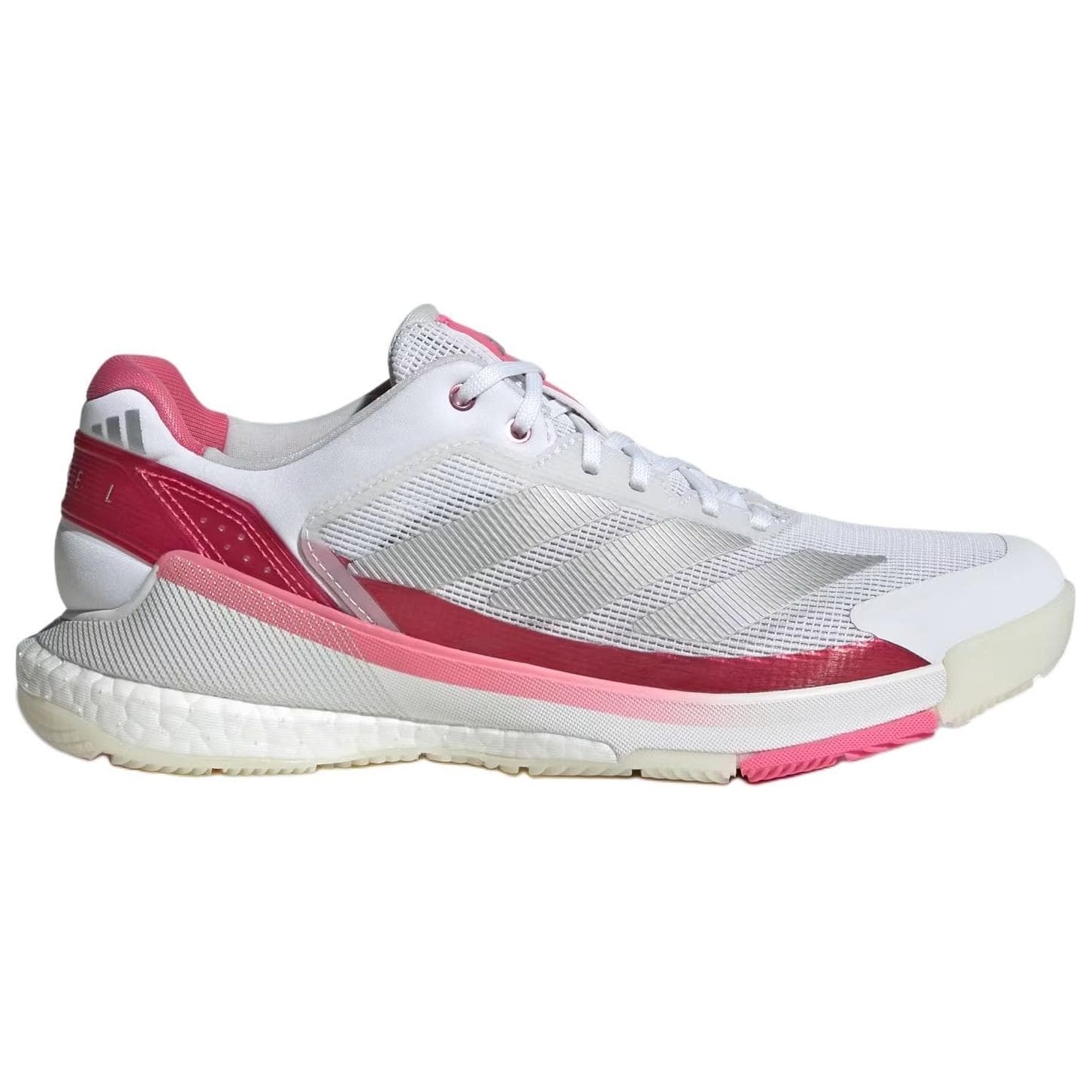 Кроссовки для тенниса Adidas Противоскользящие Износостойкие Низкие Теннисные Кроссовки Женские Белые Серебристо-Розовые - изображение 2
