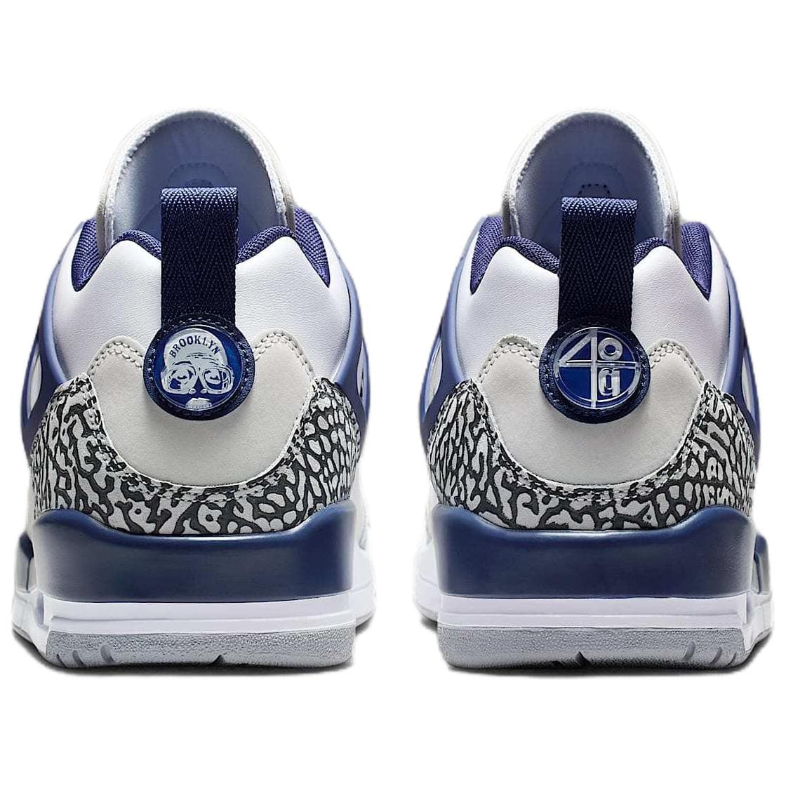 Ретро баскетбольные кроссовки Jordan Spizike Low Универсальные противоскользящие износостойкие лоу-топы ретро баскетбольные мужские бело-синие - изображение 5