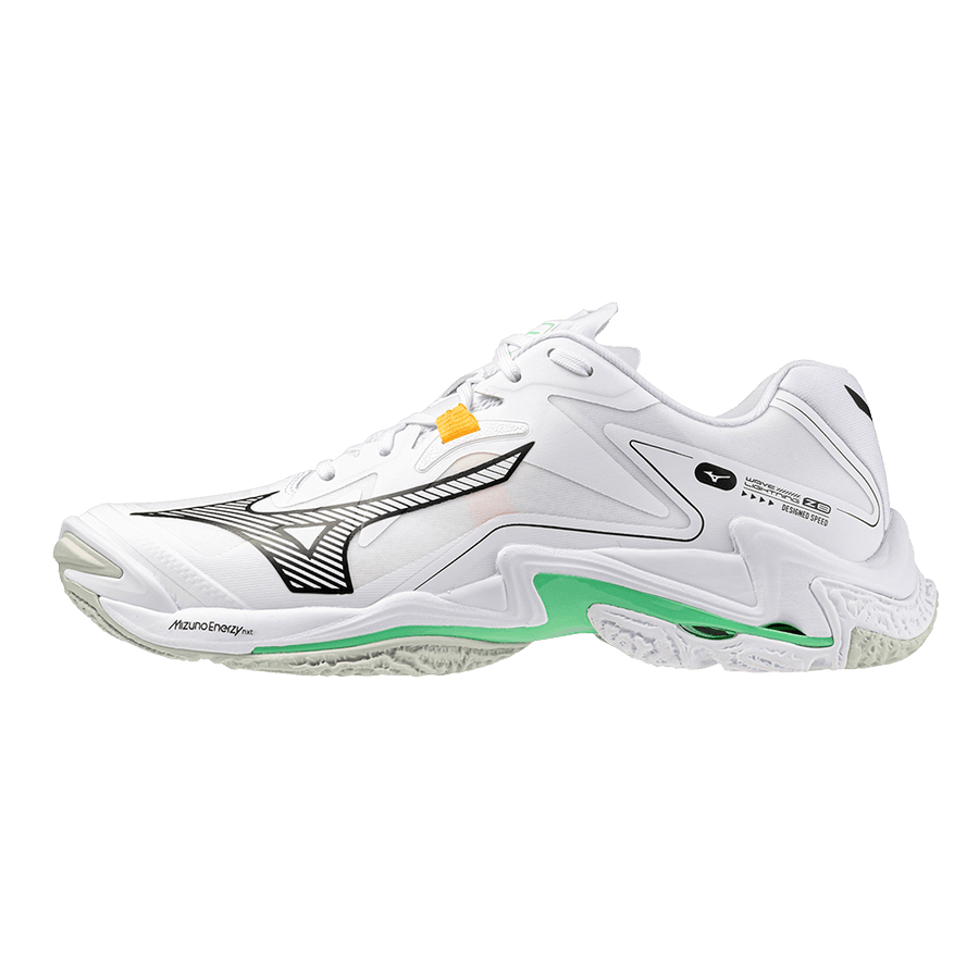 Кроссовки для спортзала Mizuno Wave Lightning Z8 Low Топ Тренировочные кроссовки Унисекс Белый голубой - изображение 1