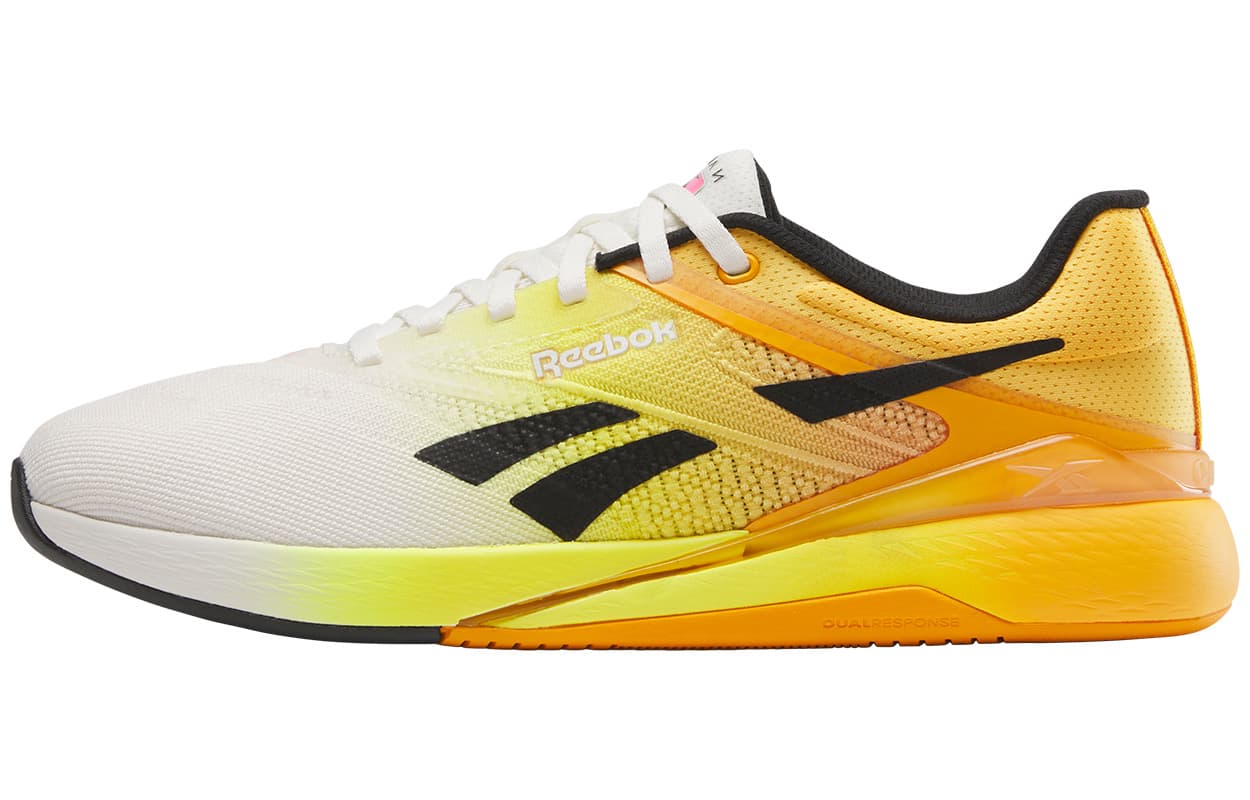 Кроссовки для спортзала REEBOK Nano X5 Low Топ Тренировочные кроссовки Унисекс Белый желтый - изображение 1