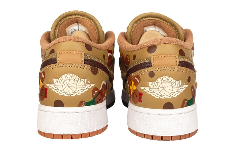 Ретро баскетбольные кроссовки Air Jordan 1 Low Utility "Teddy Bear" — фото 6