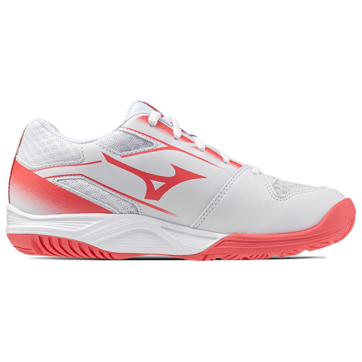 Кроссовки для тенниса Mizuno BREAK SHOT 5 Jr.AC Комплексные тренировки Амортизация Износостойкие теннисные кроссовки Унисекс Белый Оранжевый - изображение 2