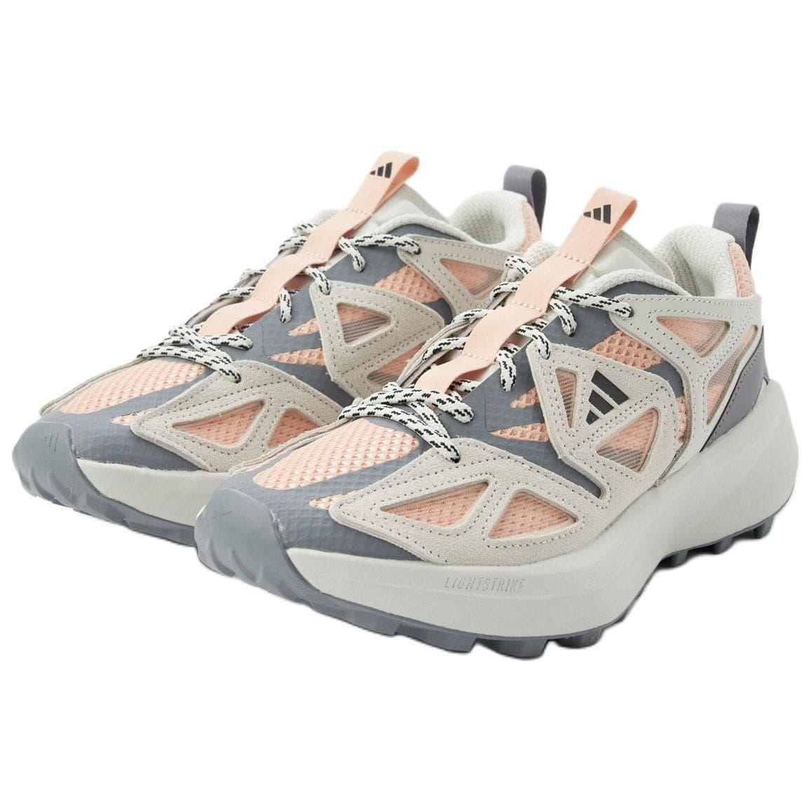 Кроссовки Adidas Kantai Trail Износостойкий Антискользящий Лоу-топы Походная обувь Женские Розово-серый - изображение 2