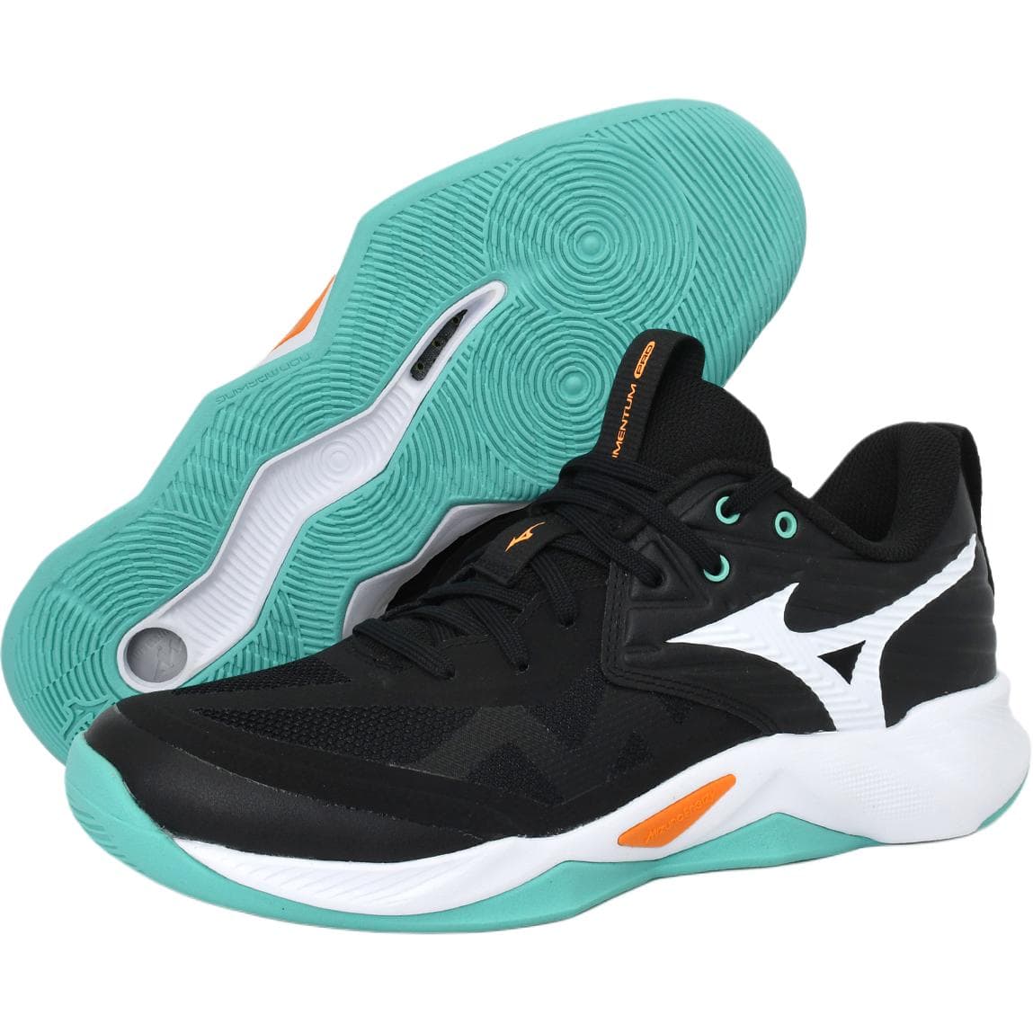 Кроссовки для спортзала Mizuno WAVE MOMENTUM PRO противоскользящие устойчивые к истиранию низкие унисекс тренировочные кроссовки черные - изображение 2