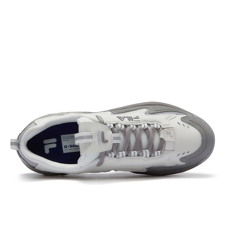 Кроссовки для баскетбола FILA FUSION SHOCK Устойчивые к истиранию Низкие Баскетбольные Кроссовки Женские Туманный Серый - изображение 3