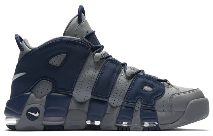 Кроссовки для баскетбола Nike Air More Uptempo "Cool Grey Midnight Navy" - изображение 2