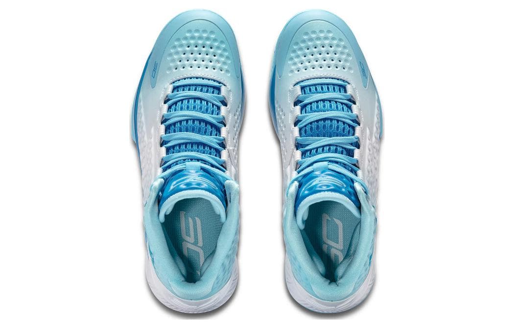 Кроссовки для баскетбола Under Armour Curry 1 High Топ Баскетбольные кроссовки Мужской Гламурно-синий - изображение 4