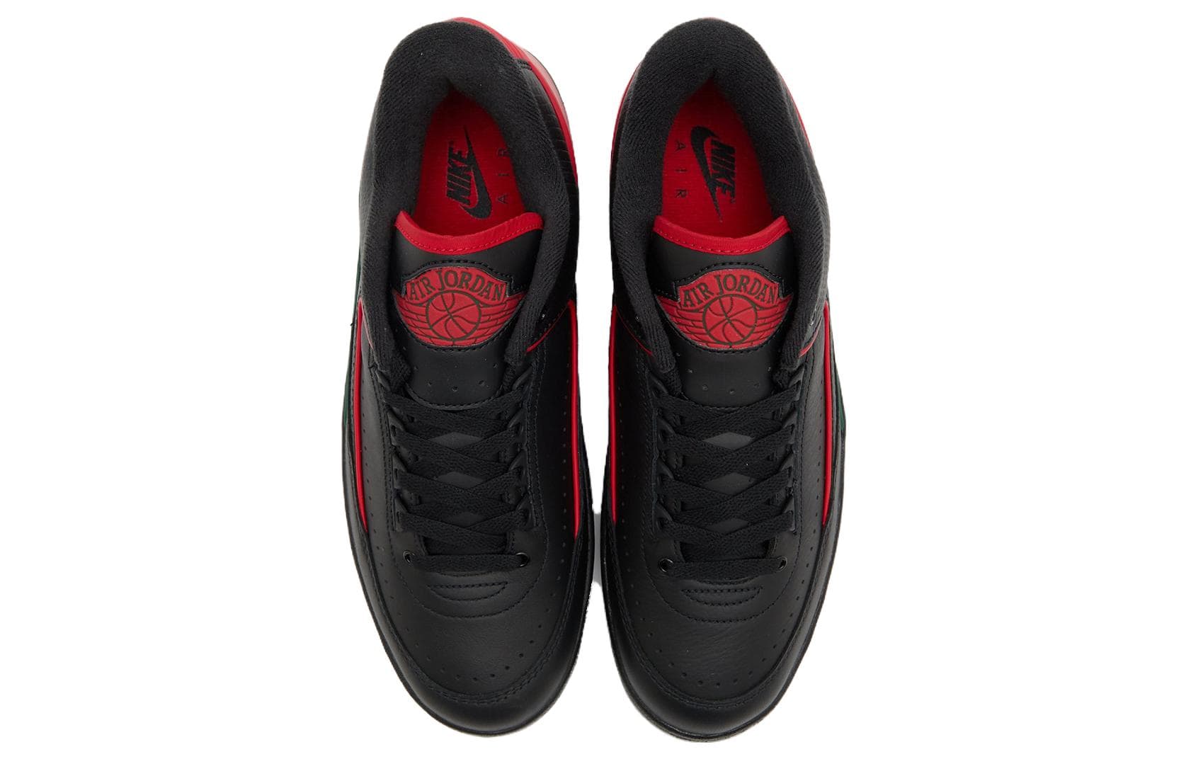 Ретро баскетбольные кроссовки Jordan Air Jordan 2 Low "Black Fire Red" - изображение 3