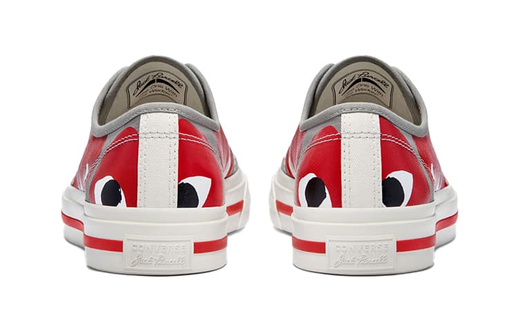 Кеды Comme des Garcons PLAY x Converse Jack Purcell Low Grey Red - изображение 4