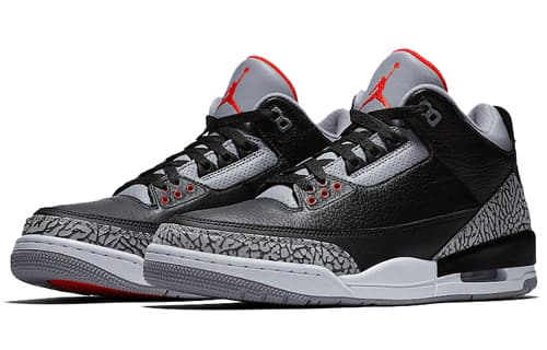 Ретро баскетбольные кроссовки Jordan Air Jordan 3 Retro Black Cement 2018 - изображение 3