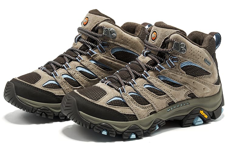 Кроссовки MERRELL MOAB 3 Устойчивый к истиранию Водонепроницаемый и Дышащий Высокий Походный Ботинок Женские Бежевый Коричневый - изображение 2