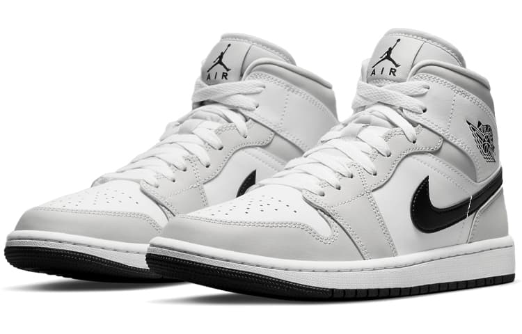 Ретро баскетбольные кроссовки Jordan Air Jordan 1 Mid "Light Smoke Grey" - изображение 3