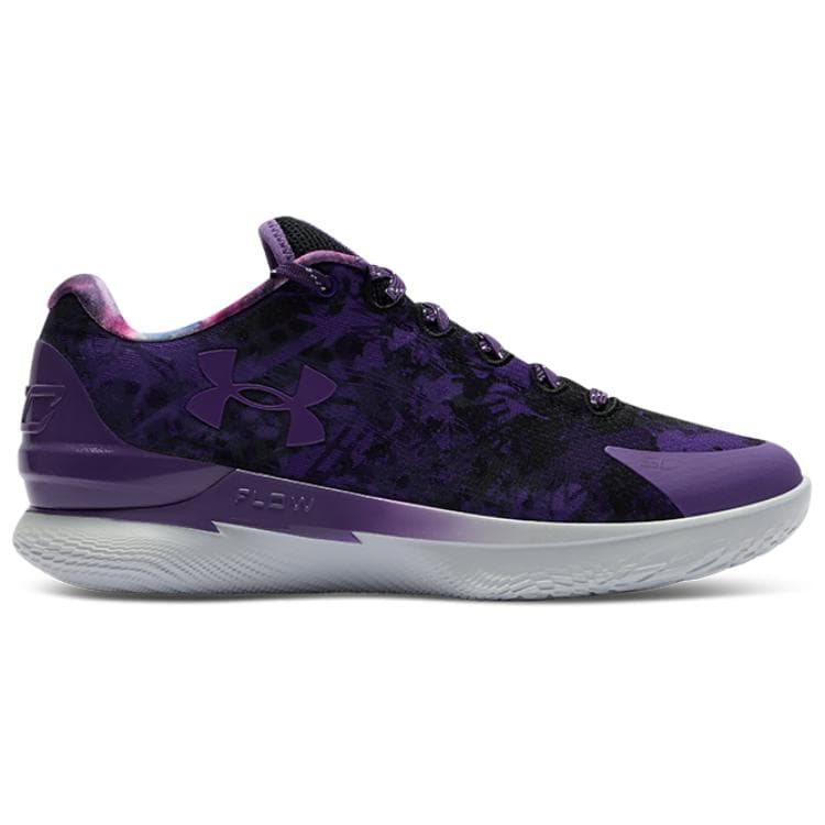 Кроссовки для баскетбола Under Armour Curry 1 Противоскользящие Устойчивые к истиранию Низкие Баскетбольные Кроссовки Мужские Фиолетовые Серые - изображение 2
