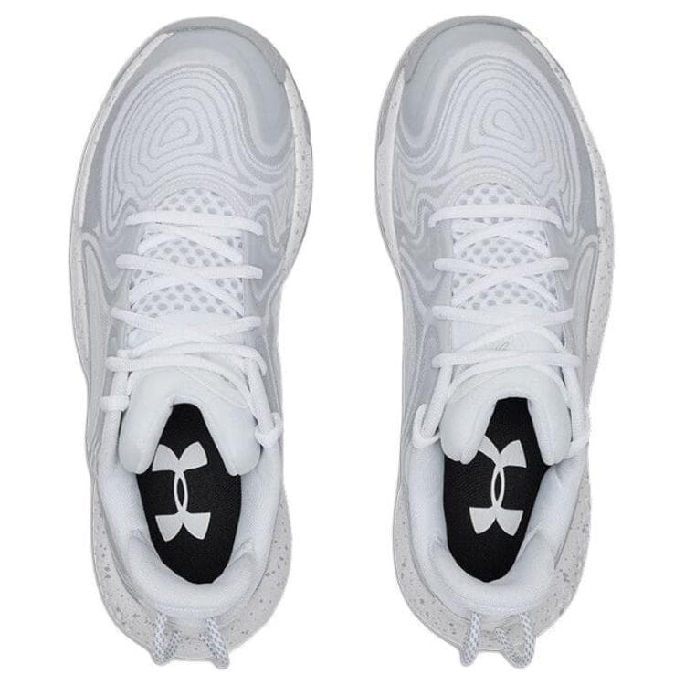 Кроссовки для баскетбола Under Armour Spawn 6 противоскользящие устойчивые к истиранию низкие баскетбольные кроссовки унисекс белые - изображение 4