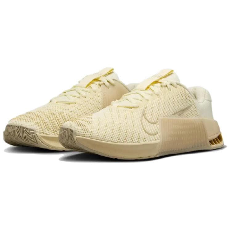 Кроссовки для спортзала Nike Metcon 9 Противоскользящие Устойчивые к истиранию Низкие Кроссовки для тренировок Женские Бежево-желтые - изображение 3