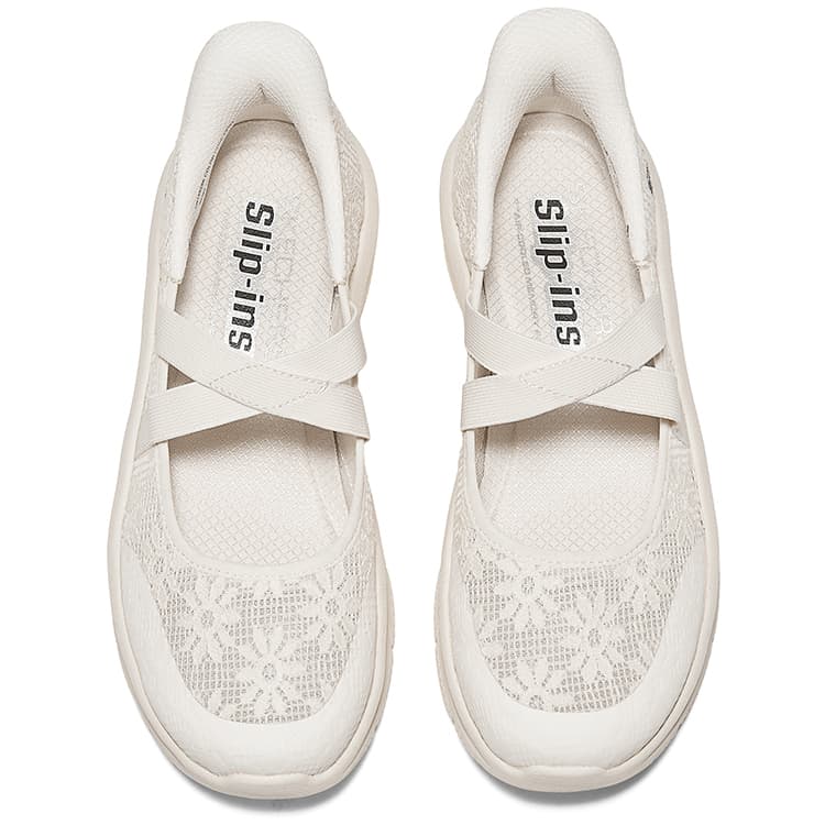 Skechers Modern D'Lux Кисти рук Бесплатно Slip-On Обувь Платформа Туфли Мэри Джейн Женские Белые - изображение 4