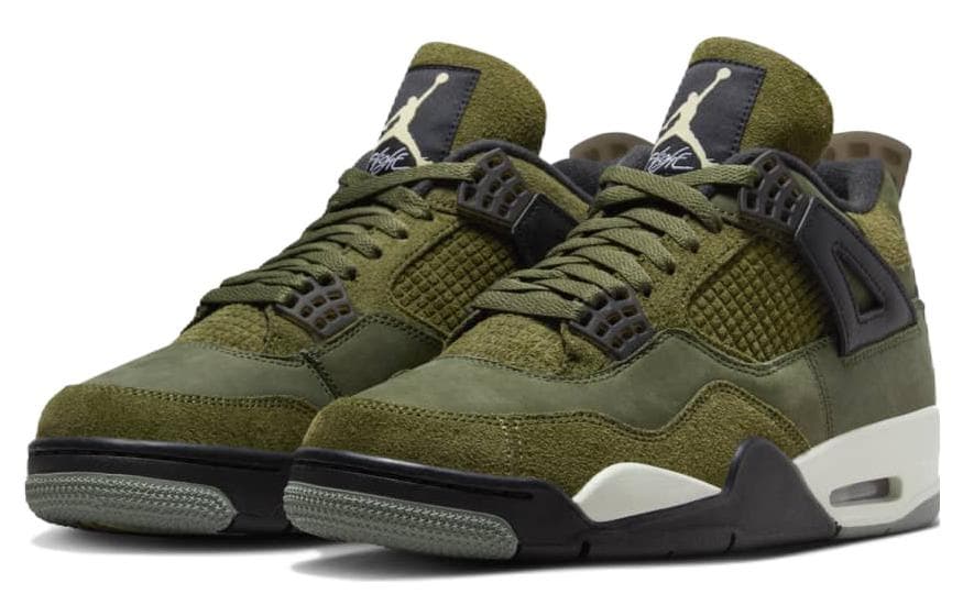 Ретро баскетбольные кроссовки Jordan Air Jordan 4 "Olive" - изображение 3
