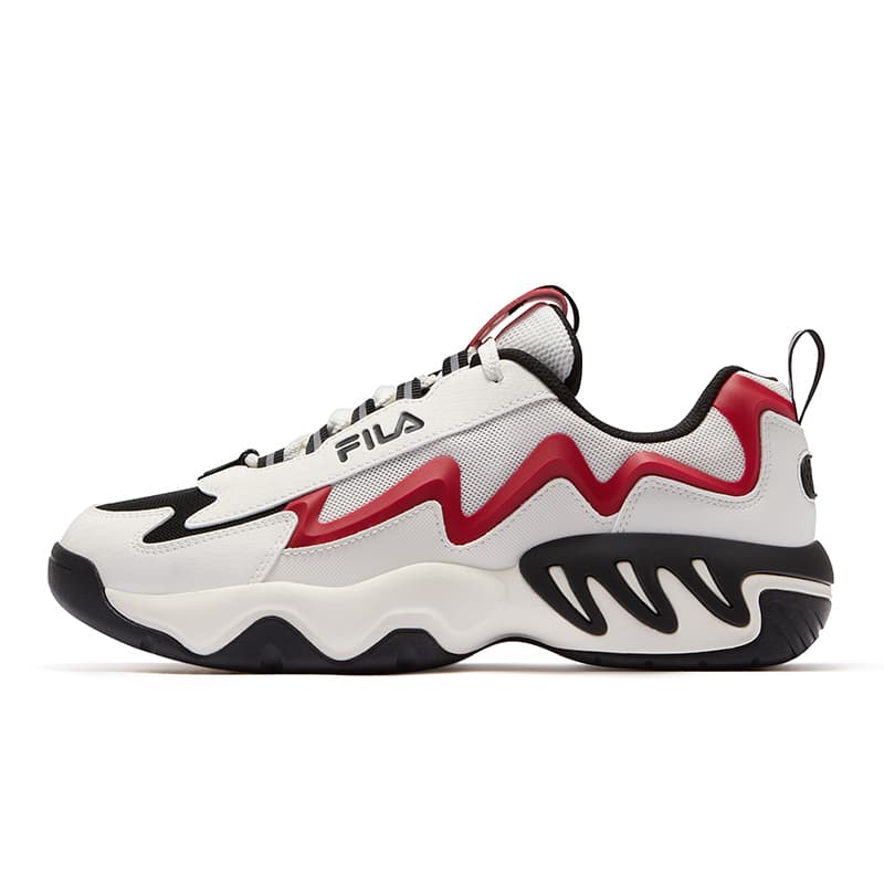 Кроссовки для баскетбола FILA FUSION SHOCK Electric Glow Shoes Баскетбольные кроссовки Мужские Белый Красный - изображение 1