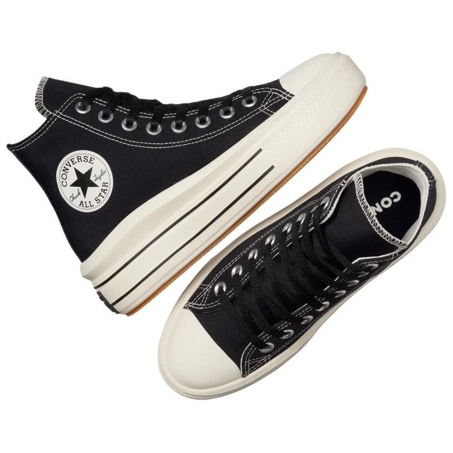 Кеды Converse ALLSTAR CTAS MOVE HI Удобные универсальные кеды для женщин чёрно-белые - изображение 4