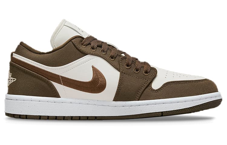 Ретро баскетбольные кроссовки Jordan Air Jordan 1 Low SE "Light Olive" — фото 2