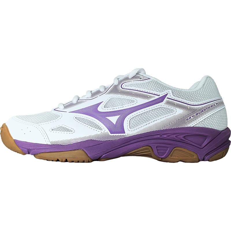 Кроссовки для спортзала Mizuno Sky Blaster противоскользящие устойчивые к воздействию низкие кроссовки для тренировок унисекс белые фиолетовые - изображение 1