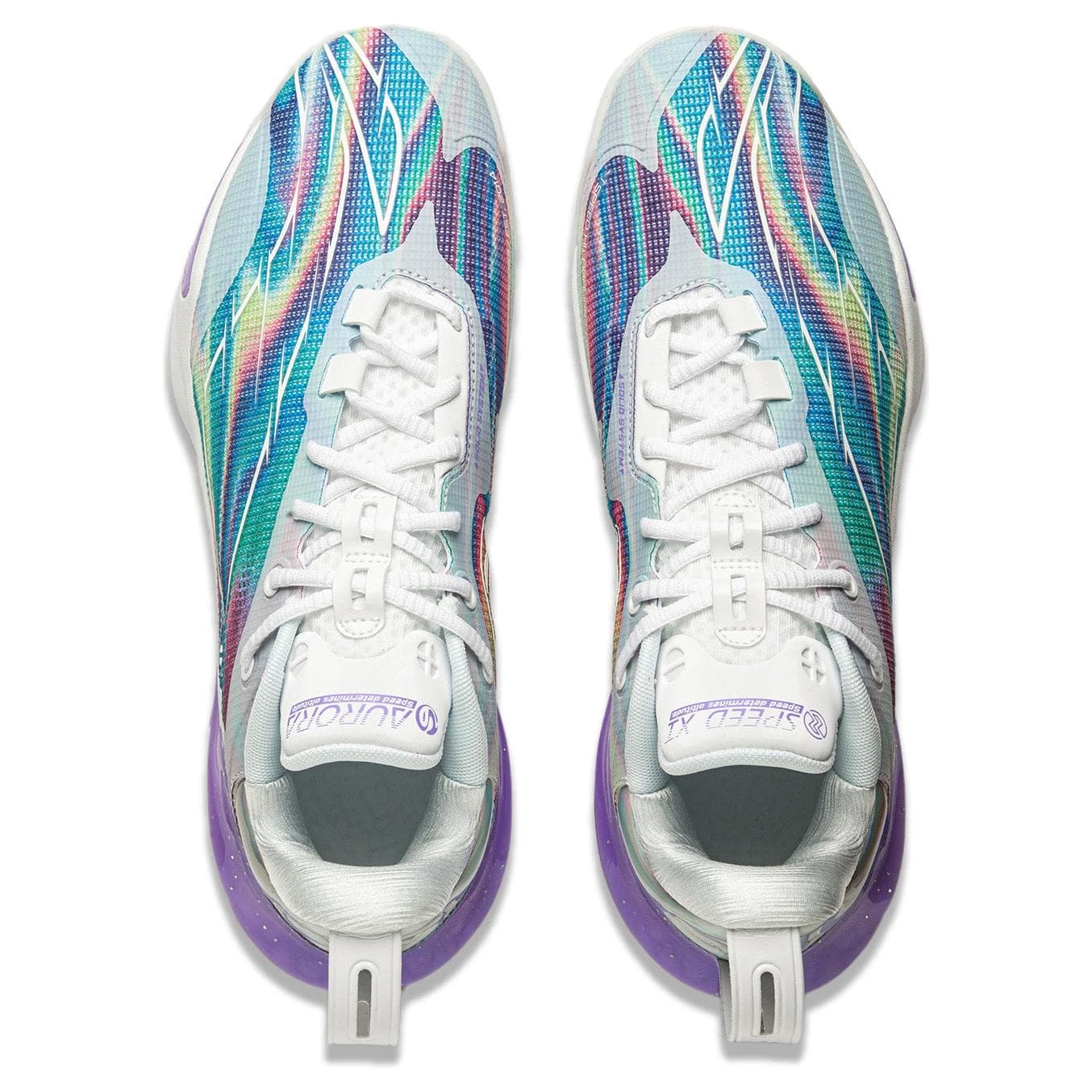 Кроссовки для баскетбола Li-Ning LINING Cloud Flash 11 Двойная Bounse задняя часть, полная стопа Bounse, быстрый прорыв, амортизация и ускорение, сцепление и стабильность, гибкость и маневренность, легкий, низкий верх, баскетбольные кроссовки, мужские, синий/фиолетовый - изображение 4