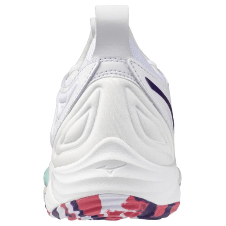 Кроссовки для спортзала Mizuno Wave Momentum 3 противоскользящие устойчивые к истиранию низкие кроссовки для тренировок женские белые - изображение 4
