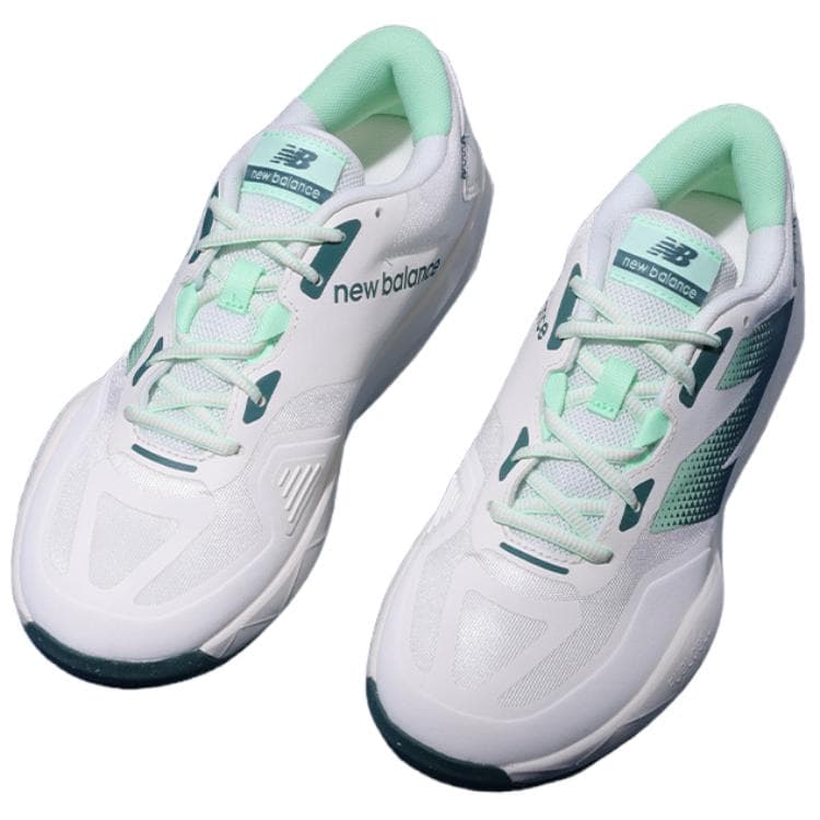 Кроссовки для тенниса New Balance NB 796 Противоскользящие Устойчивые к истиранию Дышащие Низкие Кроссовки для Тениса Женские Белые Зеленые - изображение 4