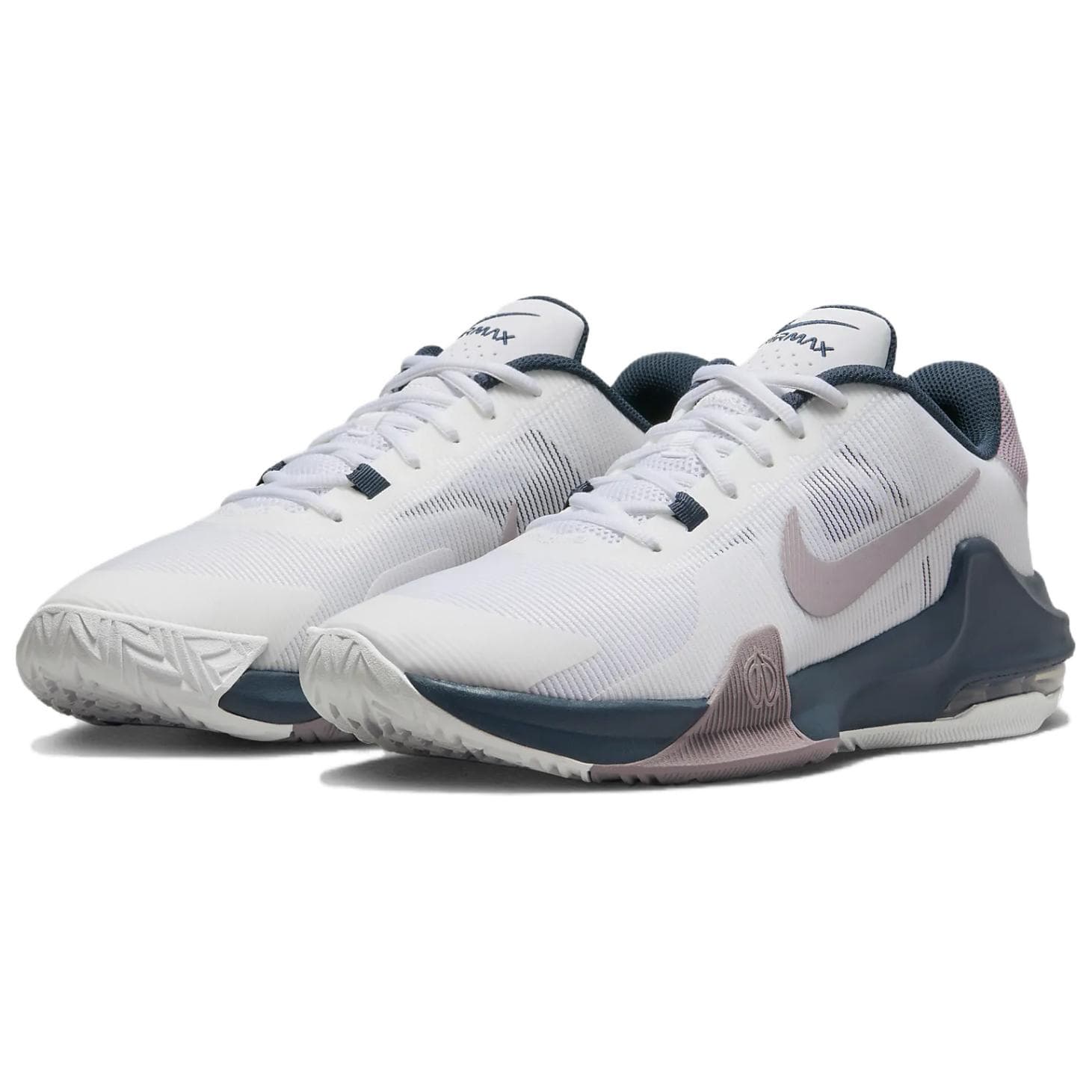 Кроссовки для баскетбола Nike Air Max Impact 4 White Purple - изображение 3