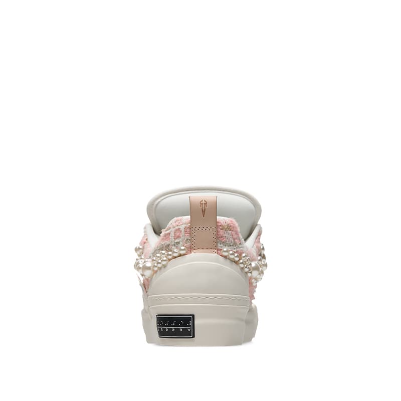 Кеды XVESSEL Pearl Nougat Tweed Sweet Chanel Style Comfortable Cloud Universal Low-Top Sneakers Unisex Pink-White - изображение 5