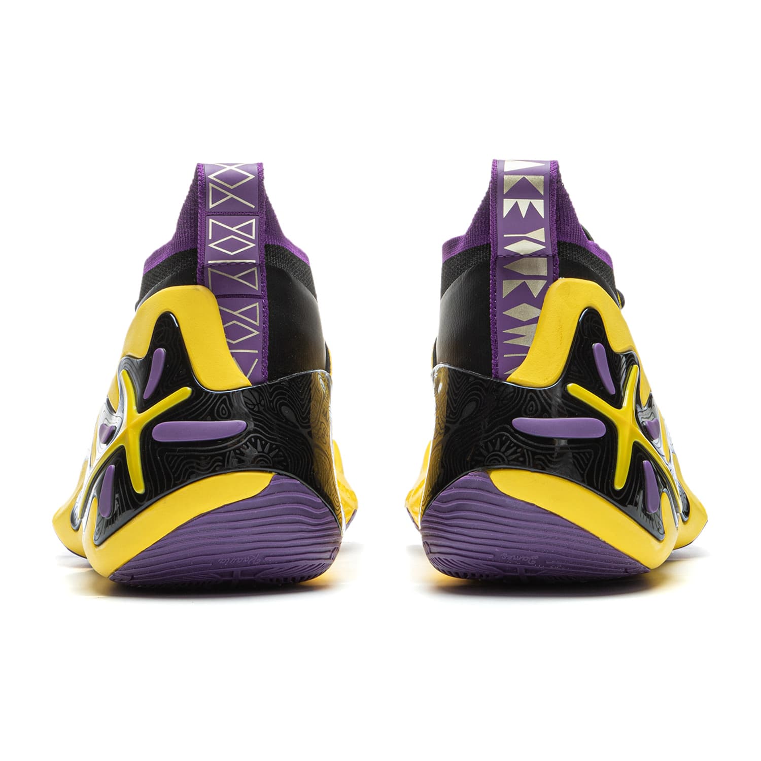 Кроссовки для баскетбола Li-Ning WOW11 Way Of Wade 11 Пурпурный Золотой С Углеродным Ядром, Стабильная Поддержка, Мид-топ, Баскетбольные Кроссовки, Мужской, Желтый/фиолетовый - изображение 6