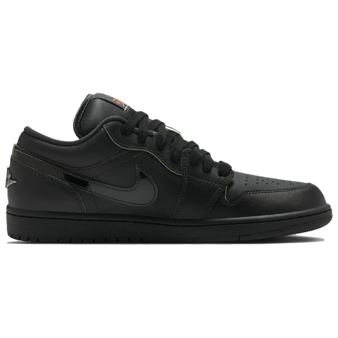 Ретро баскетбольные кроссовки Jordan Air Jordan 1 Low SE 'Black Steam Green' Низкий Топ Винтажные Баскетбольные Кроссовки Унисекс Черный - изображение 2