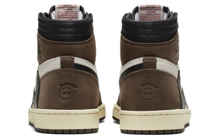 Ретро баскетбольные кроссовки Travis Scott x Air Jordan 1 High OG "Dark Mocha" - изображение 5