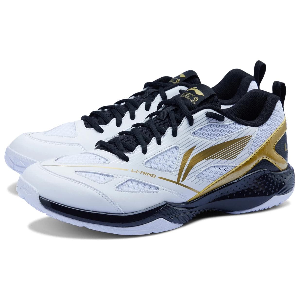 Кроссовки для бадминтона Li NING Gale LITE Низкие Кроссовки для Бадминтона Унисекс Белый Золото Черный - изображение 2