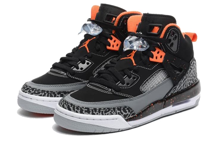 Ретро баскетбольные кроссовки Jordan Spizike Black Orange Grey - изображение 3