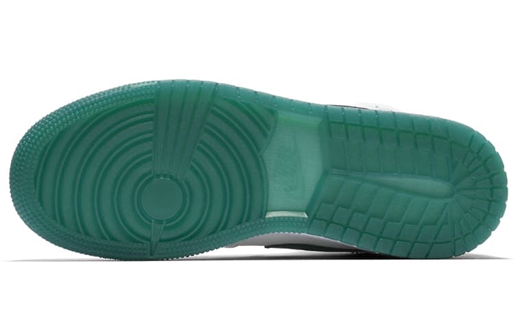 Ретро баскетбольные кроссовки Jordan Air Jordan 1 Mid SE GS White Green — фото 4