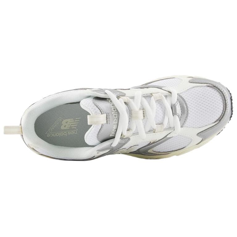 Кроссовки New Balance 408 Устойчивые к истиранию Низкие Кроссовки Унисекс Белый Серебряный - изображение 3