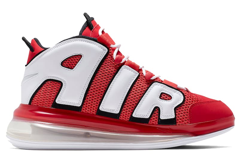 Кроссовки для баскетбола Nike Air More Uptempo 720 Red White - изображение 2