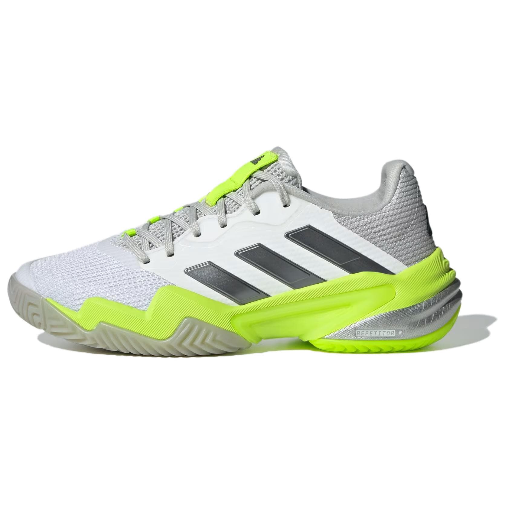 Кроссовки для тенниса Adidas Barricade 13 Амортизация Износостойкие Низкие Теннисные Кроссовки Женские Серый Зеленый - изображение 1