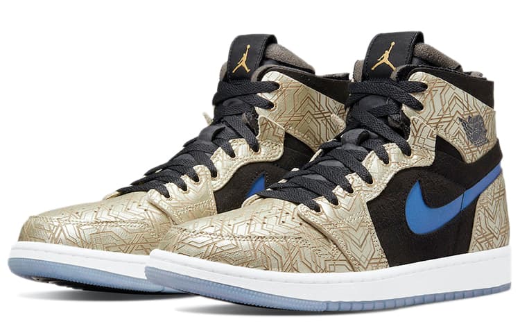Ретро баскетбольные кроссовки Jordan Air Jordan 1 High Zoom Air CMFT "Gold Laser" - изображение 3