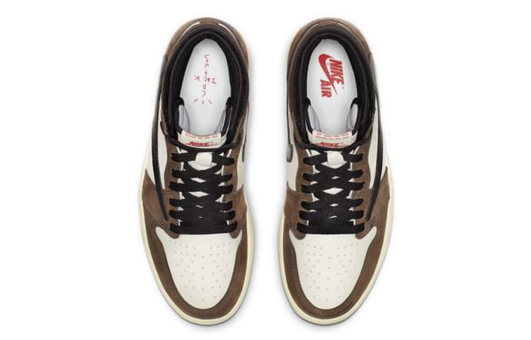 Ретро баскетбольные кроссовки Travis Scott x Air Jordan 1 High OG "Dark Mocha" - изображение 4