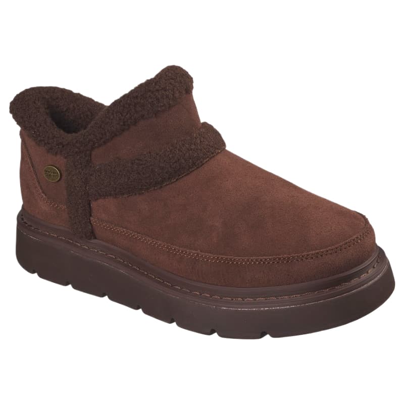 Ботинки зимние Skechers Короткий Сноубутсы Женские Шоколад - изображение 4