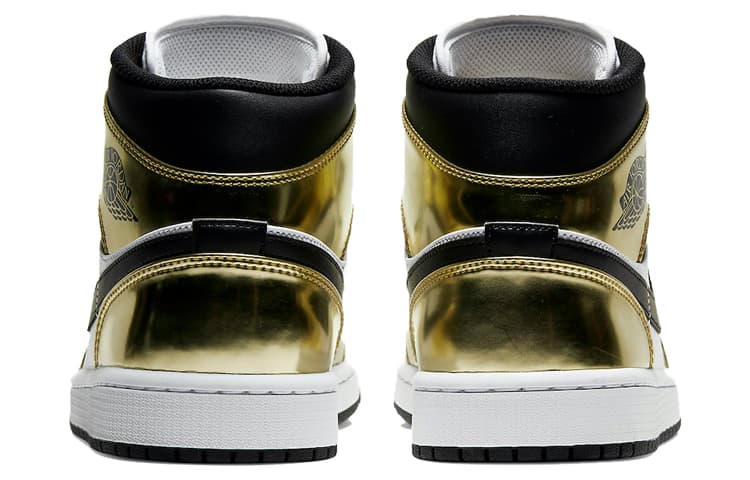 Ретро баскетбольные кроссовки Jordan Air Jordan 1 Mid SE "Metallic Gold" - изображение 5