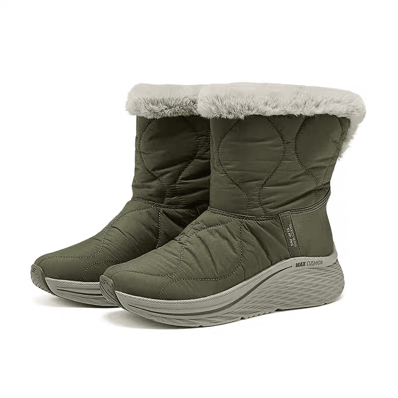 Ботинки зимние Skechers Слип-онс Удобные С флисовой подкладкой Противоколодные Платформа Покрытие Мягкие Сноубутсы средней длины - изображение 3