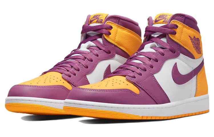 Ретро баскетбольные кроссовки Jordan Air Jordan 1 Retro High OG "University Gold and Light Bordeaux" - изображение 3